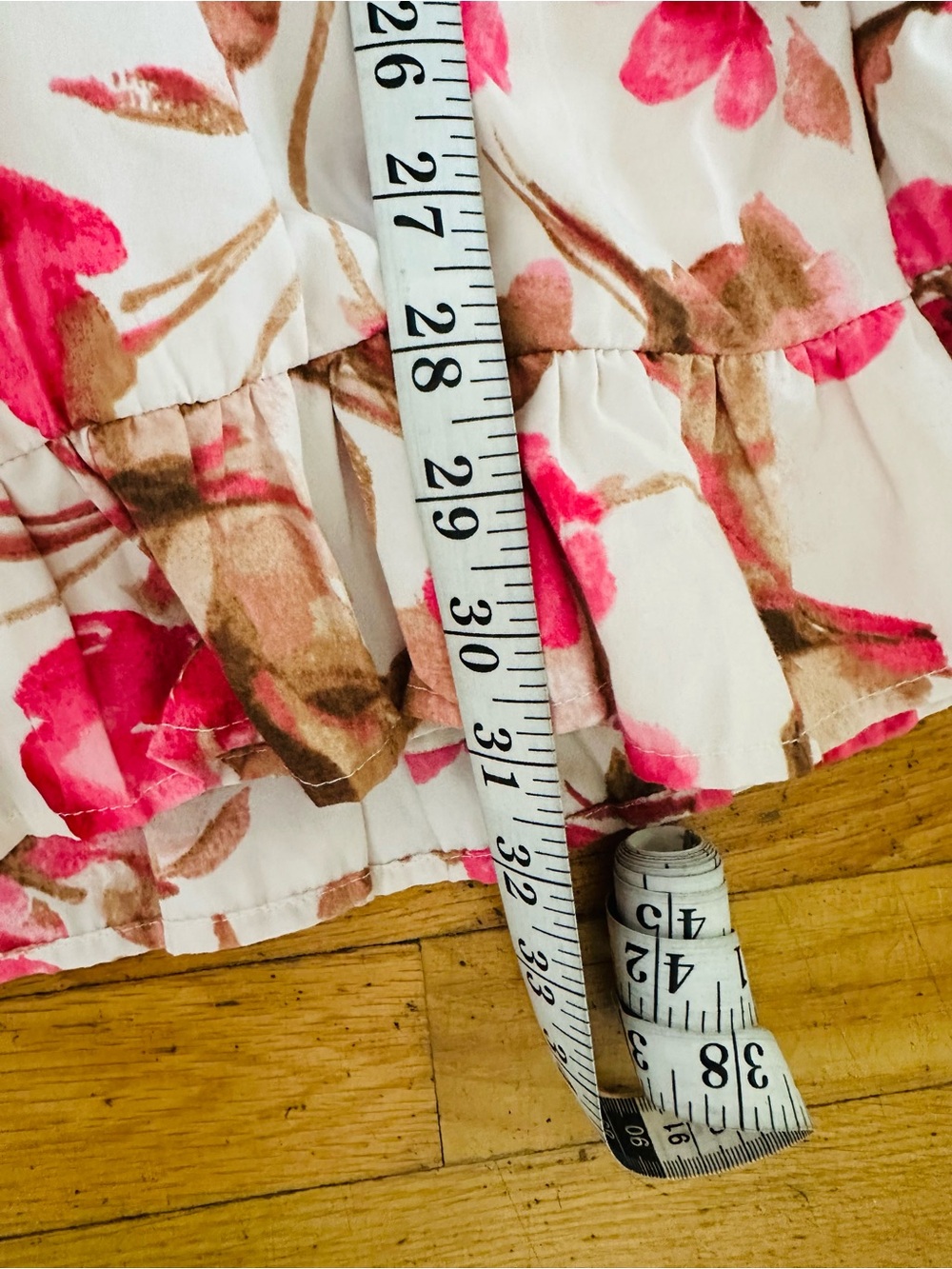 Abercrombie & Fitch Womens V-Neck Pink Short-Sleeve Ruffle Mini Dress Sz M - Picture 13 of 14